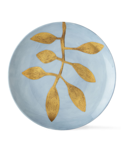 Haviland & Parlon Daphne Lavande Gold-leaf Dessert Plate, Blue