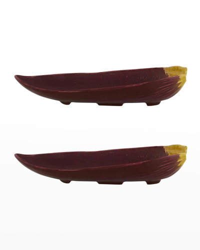 Bordallo Pinheiro 12" Bananas From Madeira Serving Trays, Set Of 2