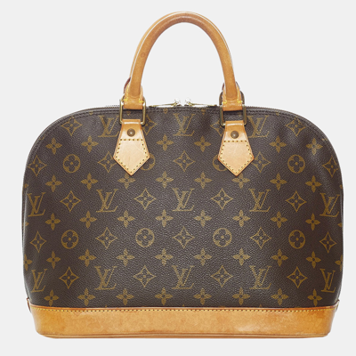 Pre-owned Louis Vuitton Brown Monogram Alma Pm