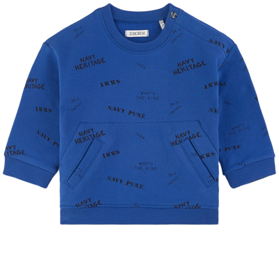 Ikks Kids' Printed Sweatshirt Blue