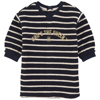 Ikks Kids' Striped Dress Navy In Blue