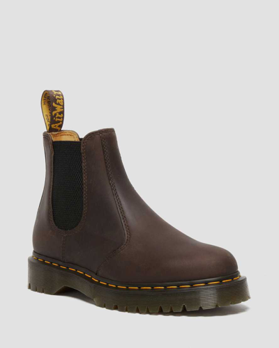 Dr. Martens' 2976 Bex Chelsea Ankle Boots In Crazy Horse Leather In Dark Brown