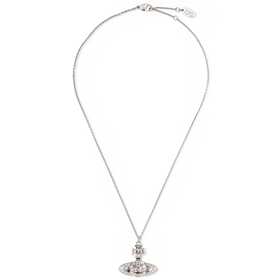 Vivienne Westwood Pina Bas Relief Silver-tone Orb Necklace
