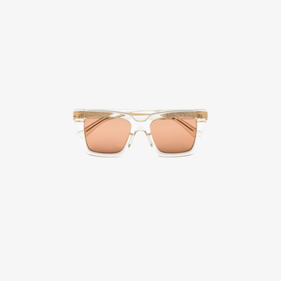Bottega Veneta Square-frame Sunglasses In Neutrals