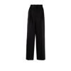 Ferragamo High-waisted Virgin-wool Trousers In Black