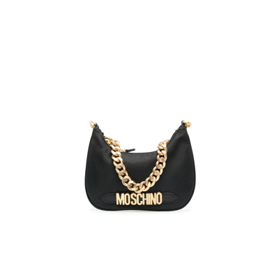 Moschino Black Logo Shoulder Bag