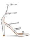 Stuart Weitzman Nudistglam 100 Gladiator Sandal In Clear & White