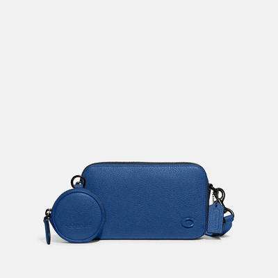 Coach Charter Slim Crossbody In Blue Fin