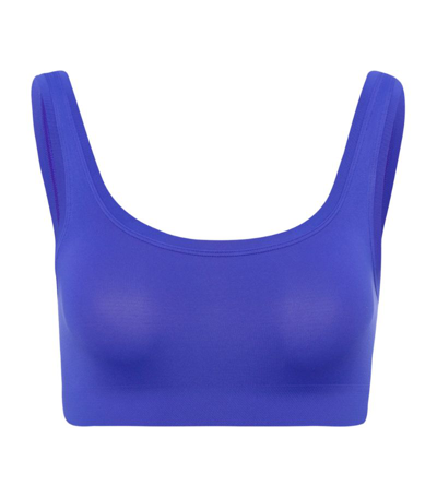 Hanro Touch Feeling Crop Top In Dazzling Blue