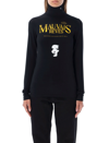 Raf Simons Raptor-print Long-sleeved Top In Black