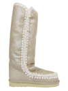 Mou Eskimo 40 In Stone Metallic Sheepskin In Stme Stone Metallic