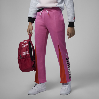 Jordan Big Kids' You Can Play Fleece Pants In Pinksicle