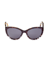 Moschino Women's 55mm Cat Eye Sunglasses In White Blue