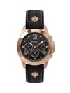 VERSUS MEN'S CHRONO LION 44MM ROSE GOLDTONE STAINLESS STEEL CHRONOGRAPH WATCH