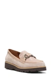 Donald Pliner Cliocs Leather & Suede Loafer In Mushroom