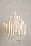Anthropologie Tiered Tapers Chandelier By  In White Size S