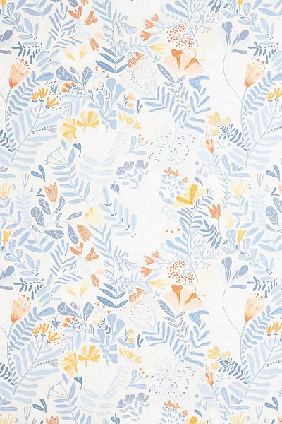 A-street Prints Brittsommar Woodland Floral Wallpaper In Blue