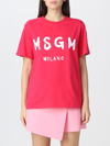 Msgm T-shirt  Women Color Cyclamen