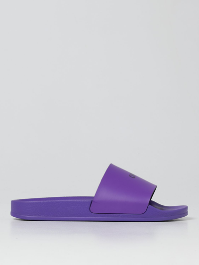 Off-white Logo Pool Slide Sandal In Violet