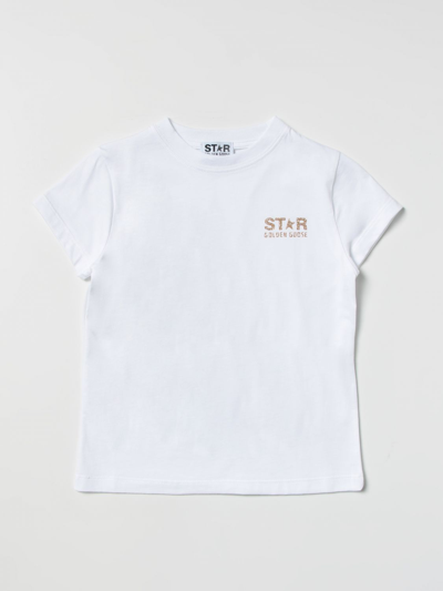 Golden Goose Kids' Printed Cotton Jersey T-shirt In White