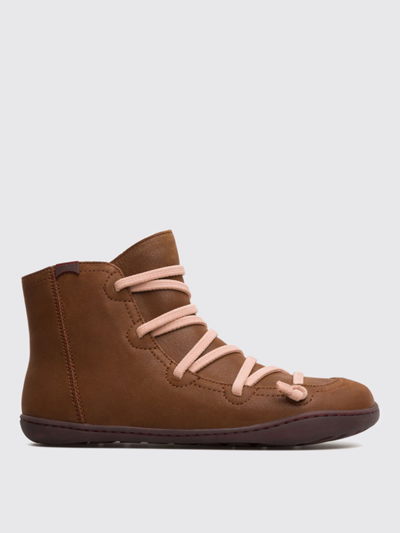 Camper Flat Ankle Boots  Women In Brown