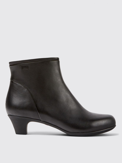 Camper Flat Ankle Boots  Women In Black