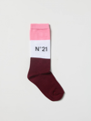 N°21 GIRLS' SOCKS N° 21 KIDS COLOR PINK,D31322010