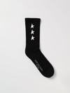 Golden Goose Ribbed Star-print Socks In Black
