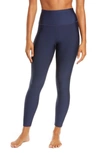 Alo Yoga Airlift High Waist Midi Leggings In True Navy