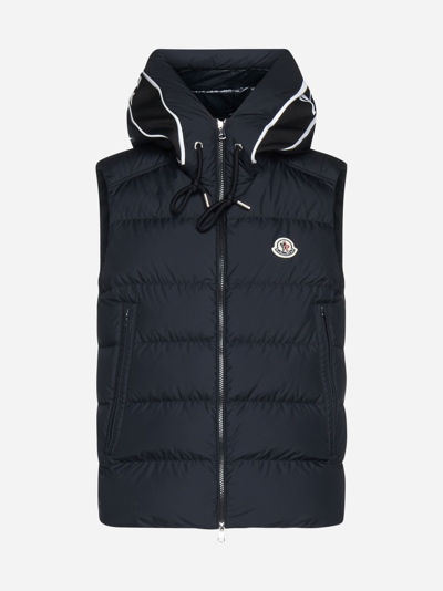 Moncler Cardamine Quilted Nylon Down Vest In Black