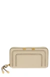 Chloé Marcie Long Leather Continental Wallet In Root Beige