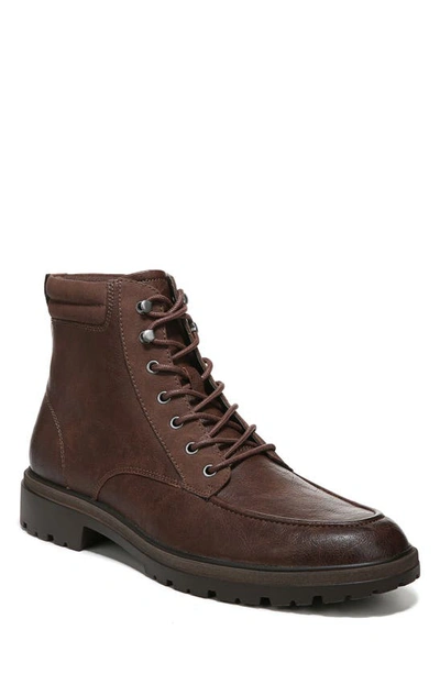 Dr. Scholl's Grayton Combat Boot In Dark Brown Synthetic