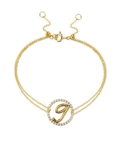 The Alkemistry 18kt Yellow Gold Love Letter G Pavé Diamond Bracelet