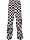 PALM ANGELS DAMIER-PRINT TRACK PANTS