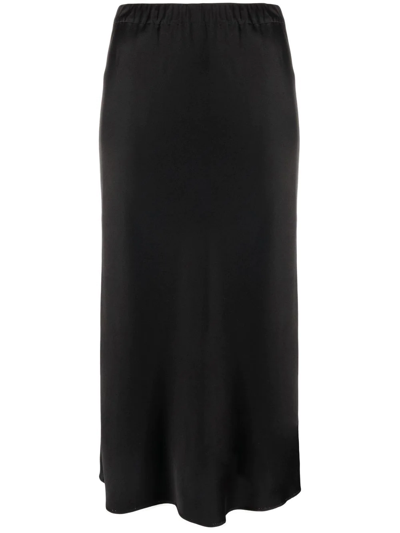 There Was One Bias-cut Midi Skirt In Black