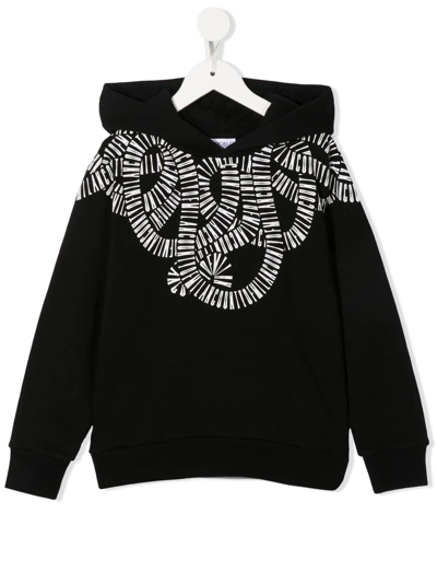 Marcelo Burlon County Of Milan Logo-print Cotton Hoodie In Black
