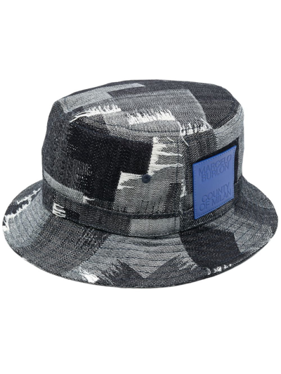Marcelo Burlon County Of Milan Logo-patch Cotton Bucket Hat In Grey
