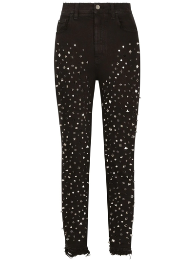 Dolce & Gabbana Audrey Jeans With Studs In Multicolor