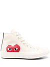 Comme Des Garçons Play Off-white Converse Edition Half Heart Chuck 70 High Sneakers In Neutrals