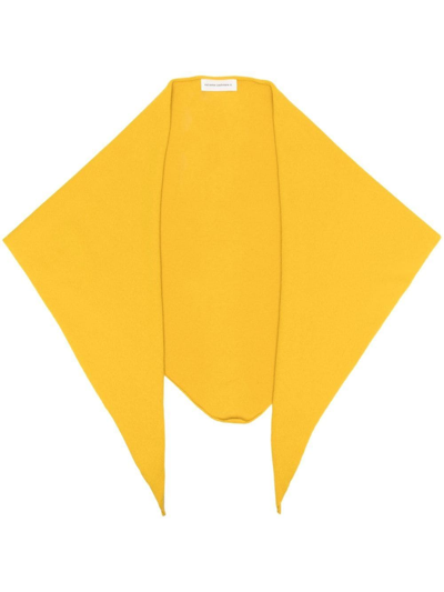 Extreme Cashmere Fine-ribbed Cashmere-blend Shawl In Mustard