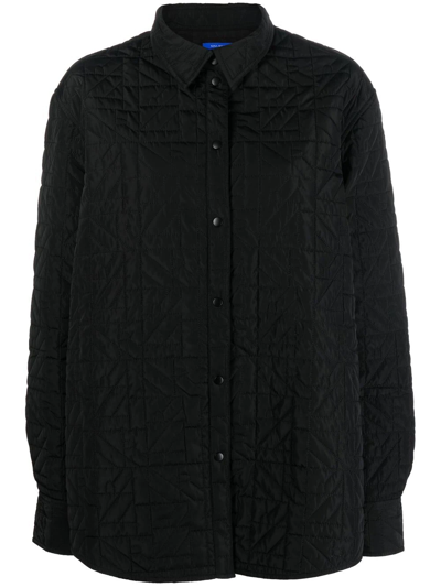 Nina Ricci Quilted Button-up Shirt In Black
