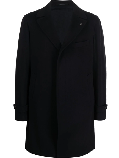 Tagliatore Single-breasted Tailored Coat In Blau