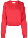 Loulou Studio Bruzzi Wool-cashmere Jumper In Rot