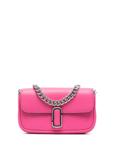 Marc Jacobs The J Marc Leather Shoulder Bag In Pink