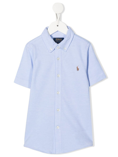 Ralph Lauren Polo Pony Button-down Shirt In Blau