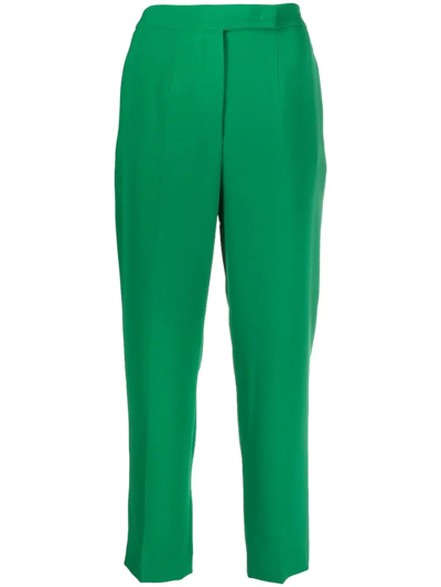 Blanca Vita Pratolina Cropped Straight-leg Trousers In Grün