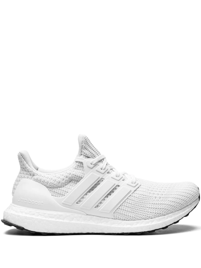 Adidas Originals Mens White Ultraboost 4.0 Mid-top Knitted Trainers 5 In Multi
