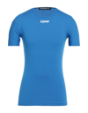 Off-white Man T-shirt Azure Size S Polyamide In Blue