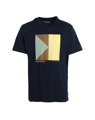 Selected Homme T-shirts In Dark Blue