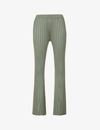 REMAIN BIRGER CHRISTENSEN LEIMAH FITTED FLARED-LEG MID-RISE WOVEN TROUSERS